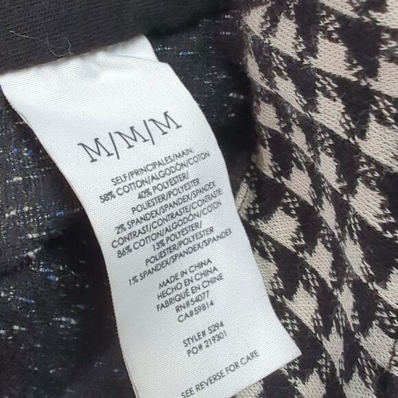 CAbi Jacket Womens Medium Blue #5294 Reina Houndstooth Club Jacket Cropped Prep - Picture 7 of 10